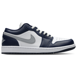 Men Shoes - Jordan 1 Low - White-Wolf Grey-Midnight Grey