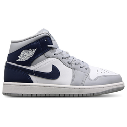 Hombre Zapatillas - Jordan 1 Mid - White-Midnight Navy-Wolf Grey