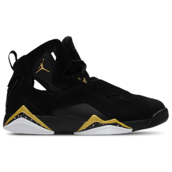 Men Shoes - Jordan True Flight - Black-Mtlc Gold-White