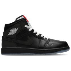 Men Shoes - Jordan 1 Mid - Black-Black-White