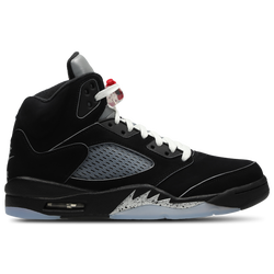 Men Shoes - Jordan 5 Retro - Black-White-Mtlc Silver