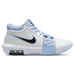 Men Shoes - Nike LeBron Witness 8 - White-Thunder Blue-Aluminum