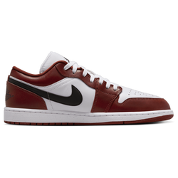 Men Shoes - Jordan 1 Low - White-Black-Dk Pony