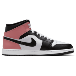 Men Shoes - Jordan AJ1 Mid - White-Black-Rust Pink