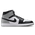 Jordan Aj1 Mid - Herren Schuhe White-Black-Lt Smoke Grey