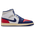Jordan AJ1 Mid - Men Shoes White-Deep Royal Blue-Univ Red