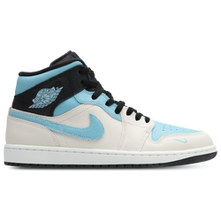 Men Shoes - Jordan AJ1 Mid - Summit White-Blue Chill