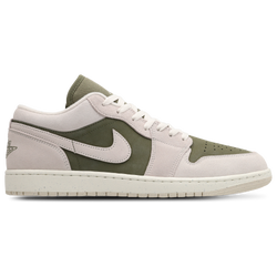 Men Shoes - Jordan Air Jordan 1 Low - Med Olive-Lt Orewood Brn-Sail