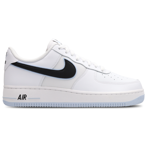 Men NIKE AIR FORCE 1 '07 White/White-Black-Hydrogen Blue Sneakers 8.5 White/White-Black-Hydrogen Blue - IQ7593-100