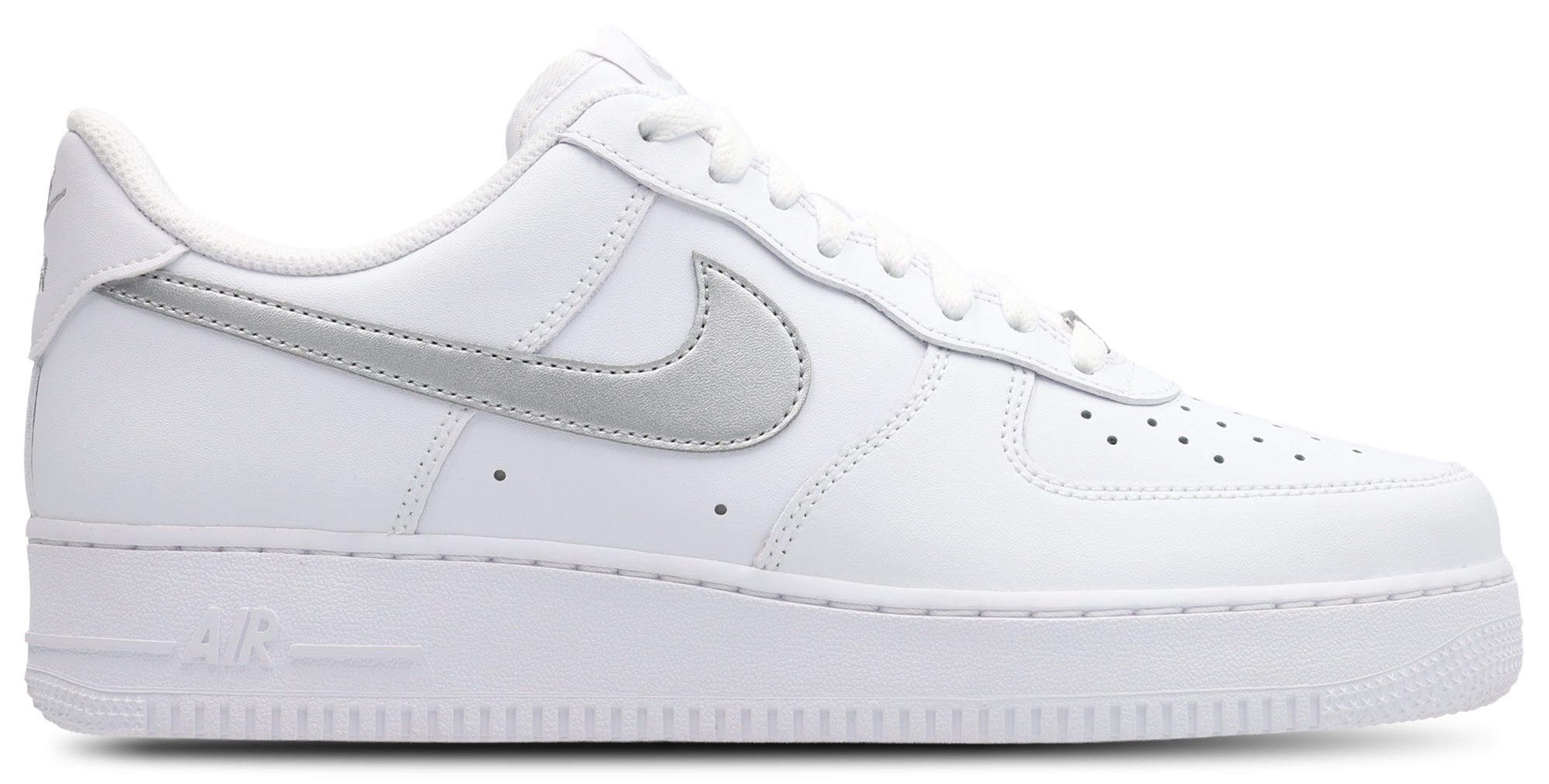 Nike Air Force 1 '07 - Men Shoes (White-Metallic Silver)