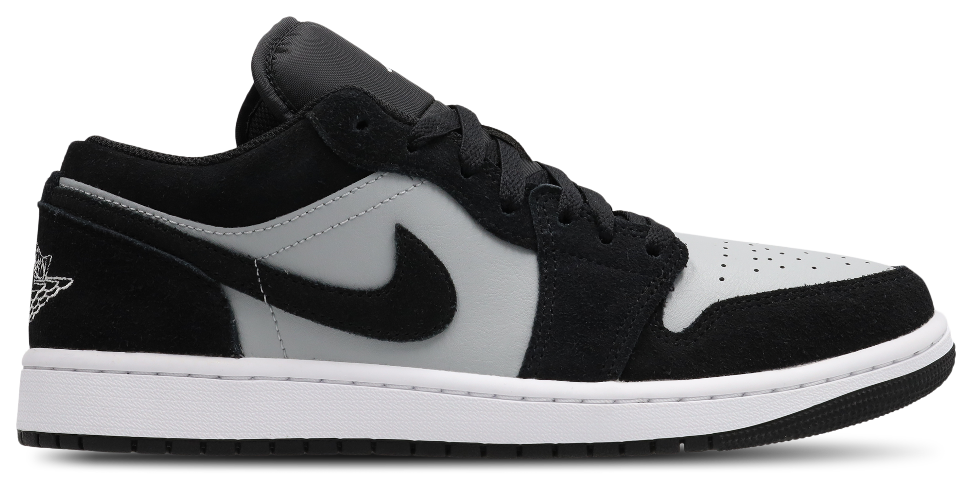 Jordan 1 Low Retro SE - Men Shoes (Black-White-Light Smoke Grey)