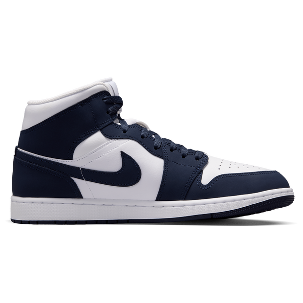 Jordan Aj1 Mid, Men's Blue Leather Court  Shoes,  Size 11.5