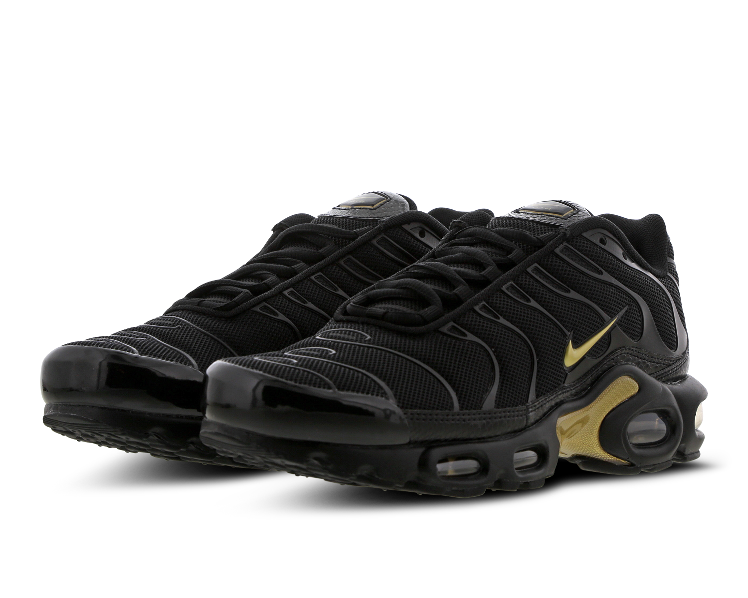 nike tuned 1 black and gold