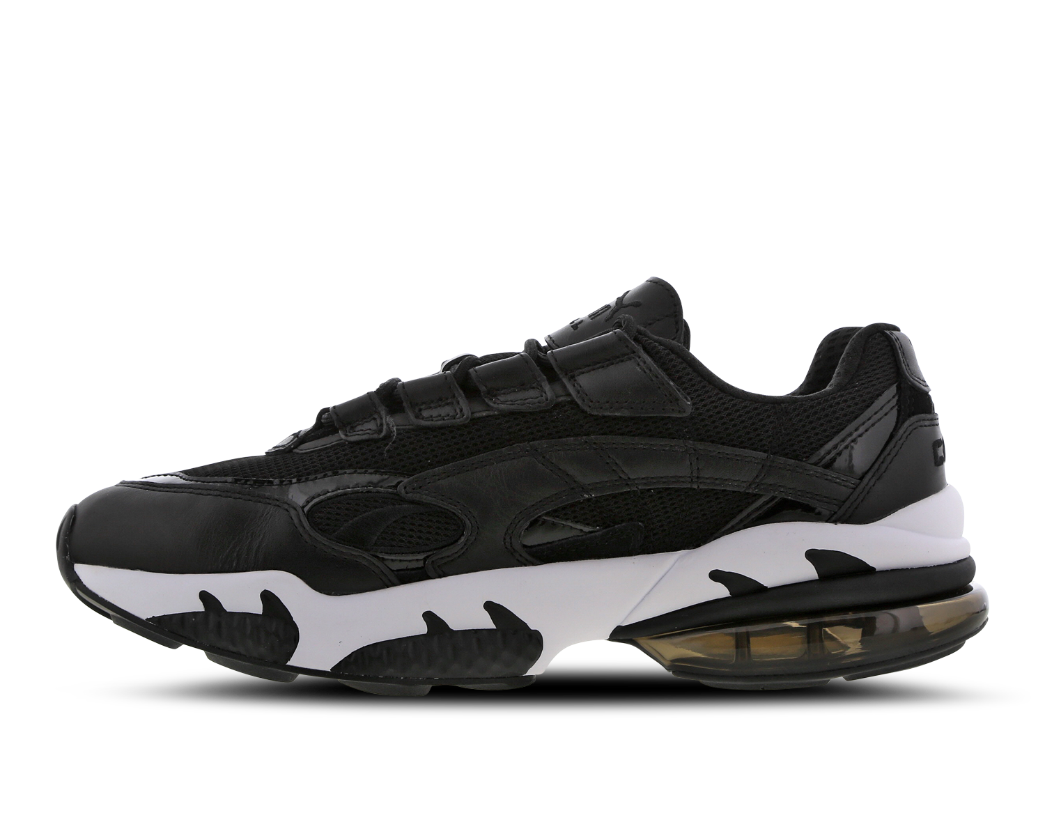 puma cell venom black and white trainers