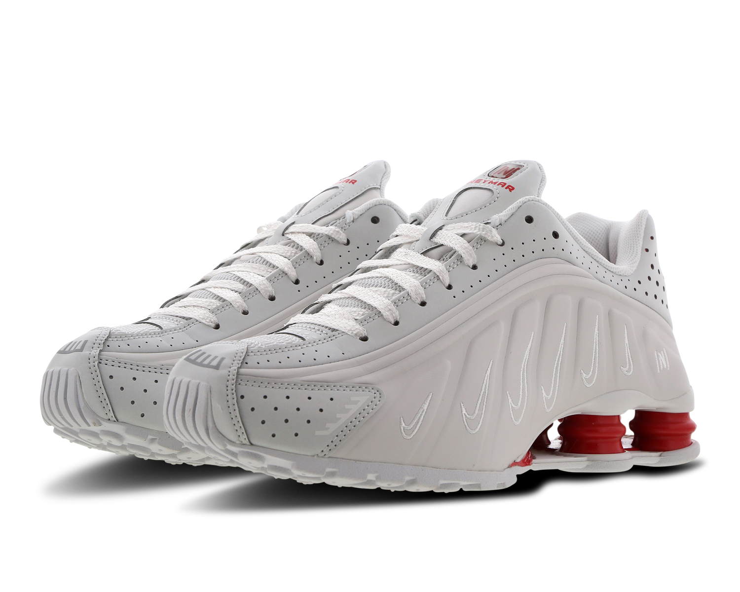 nike shox red white