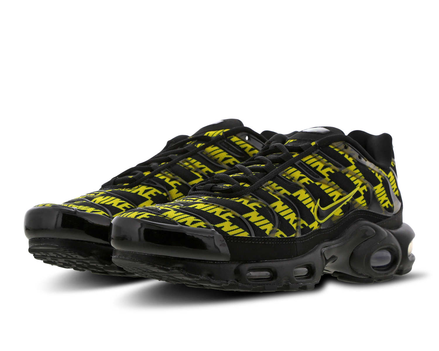 nike tn yellow black