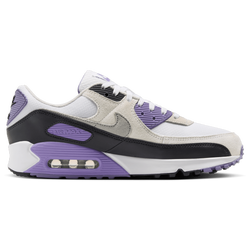 Men Shoes - Nike Air Max 90 - White-Lt Smoke Grey-Dusty Amethyst