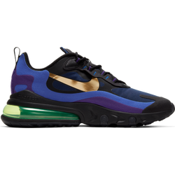 Men Shoes - Nike Air Max 270 React - Black-University Gold-Deep Royal Blue