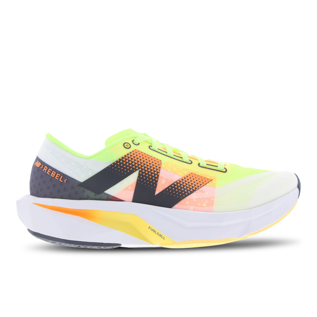 New Balance Men's FuelCell Rebel v4 - White/Green/Orange - MFCXLL4