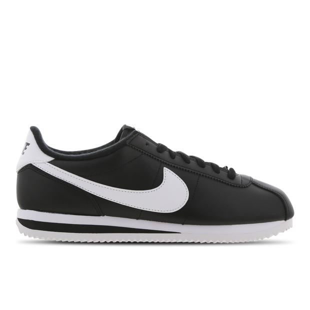 Nike Cortez Basic Leather Black/ White-Metallic Silver - 819719-012
