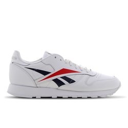 Men Shoes - Reebok Classic Leather - White-Navy-Red