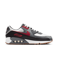 Men Shoes - Nike Air Max 90 - White-Team Red-Gum Med Brown