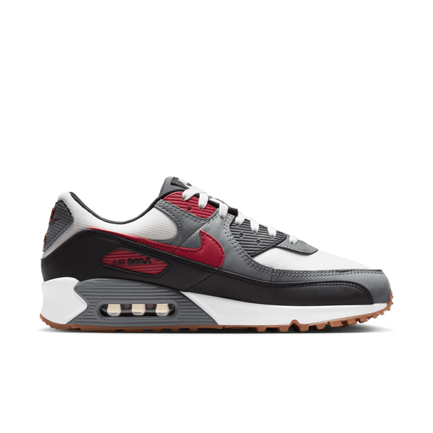 Nike Air Max 90 White/ Team Red-Cool Grey-Black - FB9658-100