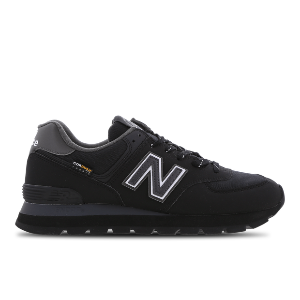 New Balance Men's 574 Rugged in Black Suede/Mesh - ML574DK2