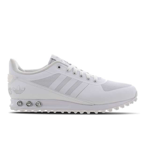 Adidas la trainer white and gold hotsell