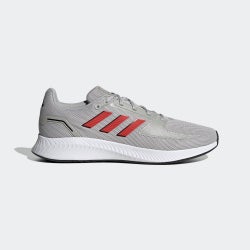 Men Shoes - adidas Run Falcon 2.0 - Grey Two-Vivid Red-Core Black