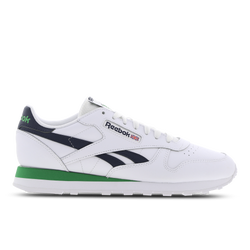 Men Shoes - Reebok Classic Leather - White-Vector Navy-Glen Green