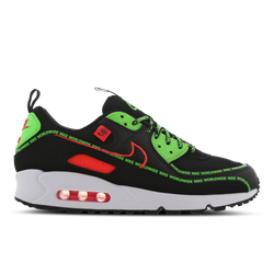 Men Shoes - Nike Air Max 90 - Black-Flash Crimson-Green Strike
