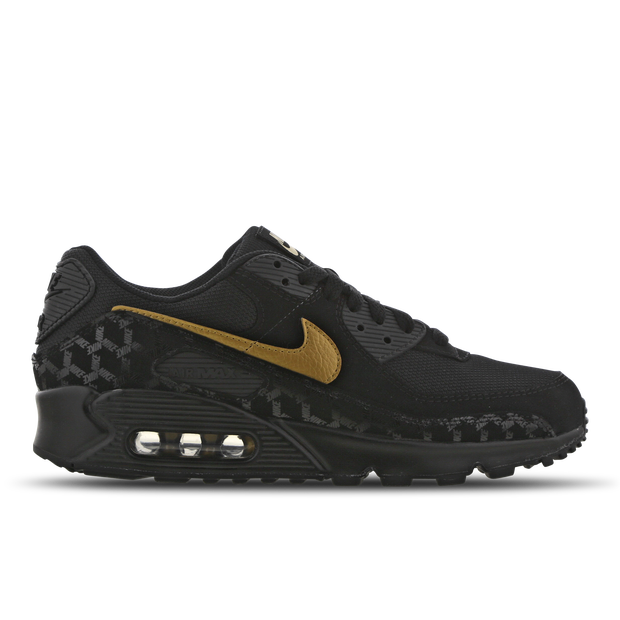 Nike Air Max 90 - Men Shoes - Black - Leather, Synthetics, Textile - Size 7.5 - Foot Locker