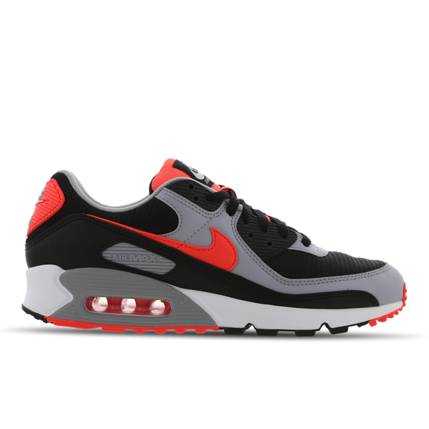 Nike Air Max 90 Black Radiant Red Wolf Grey - CZ4222-001