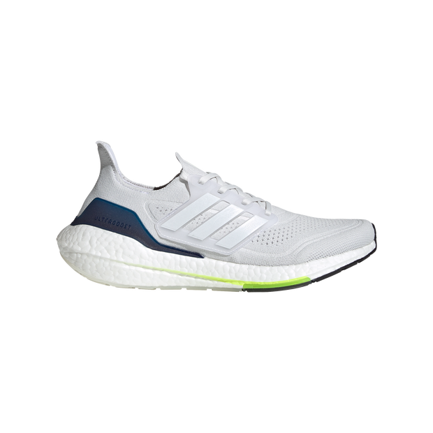 Adidas UltraBoost 21 'Crystal White' Crystal White/Cloud White/Solar Yellow Marathon Running Shoes/Sneakers FY0371 - FY0371