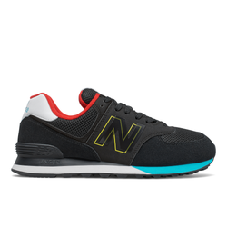 Men Shoes - New Balance 574 - Black-Blue-Red