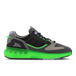 Men Shoes - adidas Zx 5K Boost - Grey Three-Core Black-Screaming Green