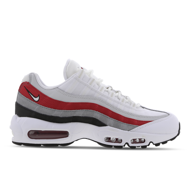 Nike Air Max 95 White Varsity Red Particle Gray - DQ3430-001