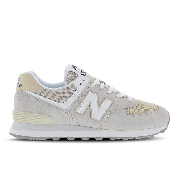 New Balance Unisex 574 in White/Grey Suede/Mesh - U574FOG