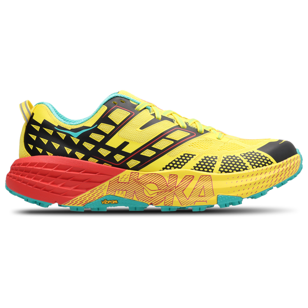 HOKA Speedgoat 2 Trail Shoes in Sour Lemon/Black - 1162710-SRLM