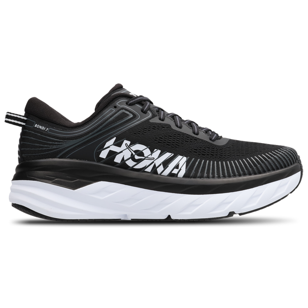 HOKA Men's Bondi 7 Shoes in Black/White - 1110518-BWHT