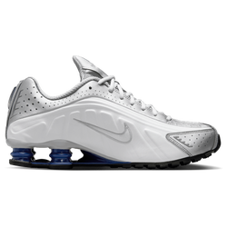 Men Shoes - Nike Shox R4 - White-Metallic Silver