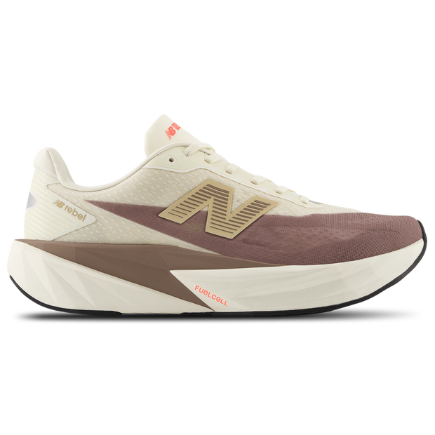 New Balance Men's FuelCell Rebel v5 Running Shoes - Beige/Brown/White - MFCXLY5