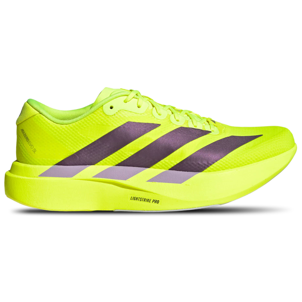 Adidas Adizero EVO SL Men's Sneakers - Yellow - Size 10 - Mesh/Synthetic - JR2024