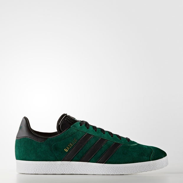 Adidas Men's Gazelle Sneakers in Green/Black/Gold - BB5487