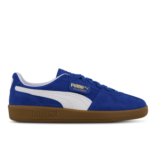 Puma Palermo Homme - Baskets, Bleu - Pointure 42.5 - Cuir suédé - 39646307