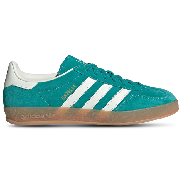 Adidas Men's Gazelle Indoor Sneaker in Pure Teal/Off White& Gold - JQ8391