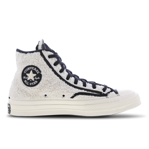 Converse White & Black Sherpa Chuck 70 Varsity Sneakers - 172006C