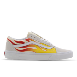 Men Shoes - Vans Old Skool Flame - White-Orange-White