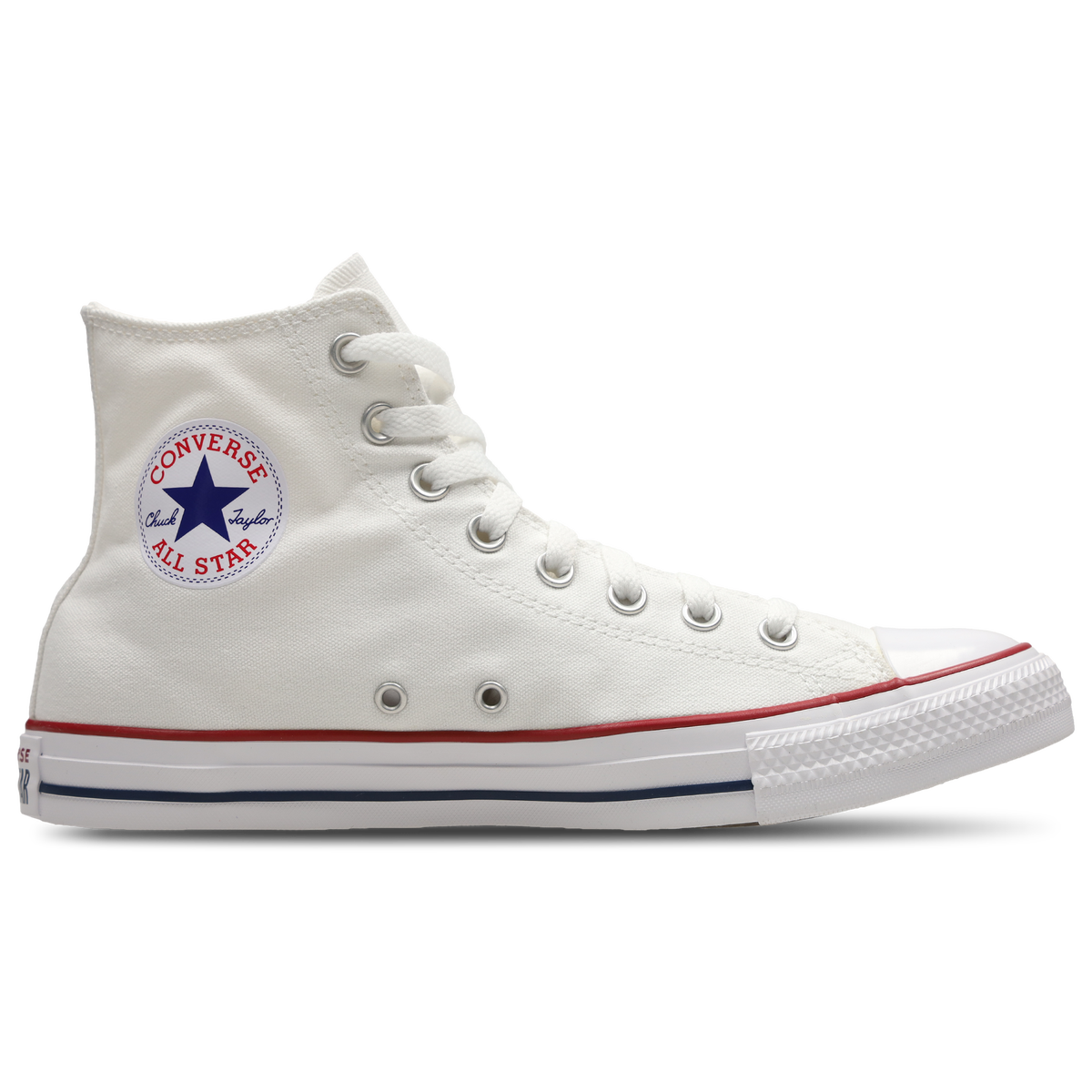 Baskets Converse Chuck Taylor All Star blanches, vue de profil